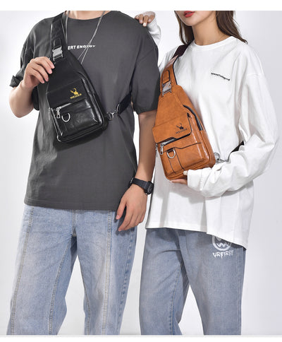 Bolsa de Pecho Retro para Hombre - Gran Capacidad Impermeable - Image 23