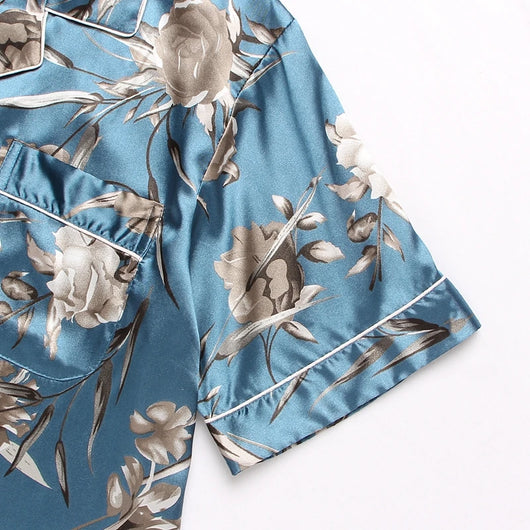 Pijamas de Seda para Parejas - Manga Larga Fresca y Cómoda - Image 58