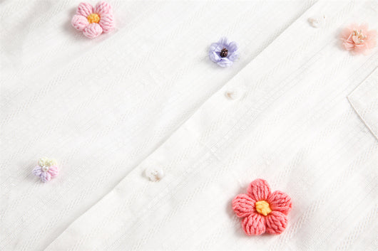 Blusa Holgada con Flores Tridimensionales Creativas - Image 18