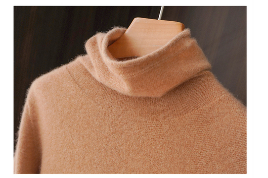 Suéter Cuello Alto Tejido Holgado en Cashmere - Image 14