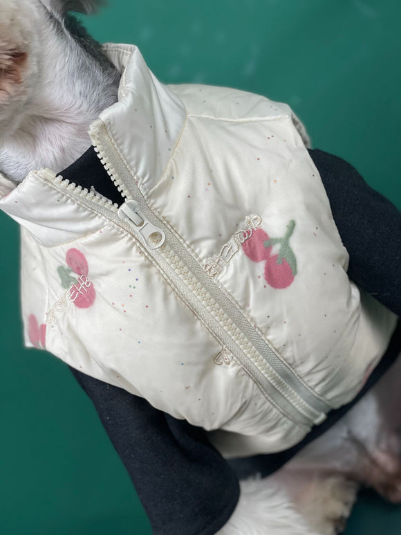 Chaleco Térmico para Perros - Abrigo Cereza Otoño e Invierno
