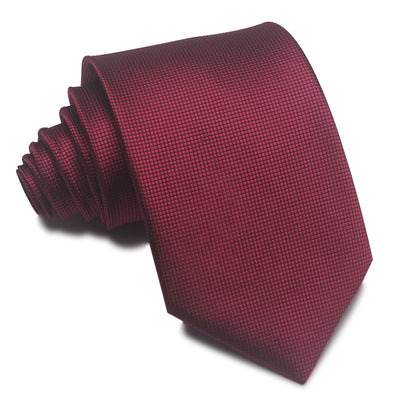 Corbata Jacquard Rayada 8CM para Hombre - Rojo, Negro y Azul - Image 14