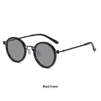 Gafas de Sol Redondas Punk Metal para Hombre - Image 6