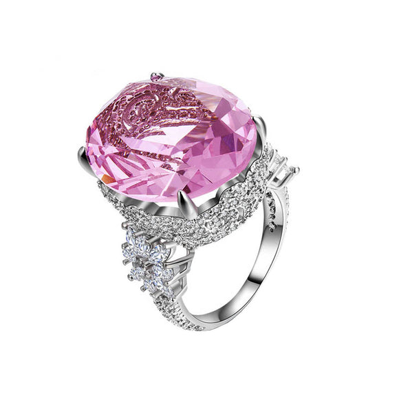 Anillo de Diamante Gigante con Huevo de Paloma Extragrande
