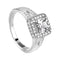 Women's S925 Plateado Zircon Ring Blanco Dorado Color US Tamaño 5