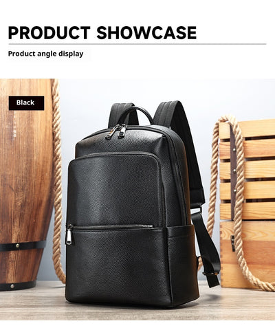 Mochila de Cuero para Hombre con Gran Capacidad - Image 26