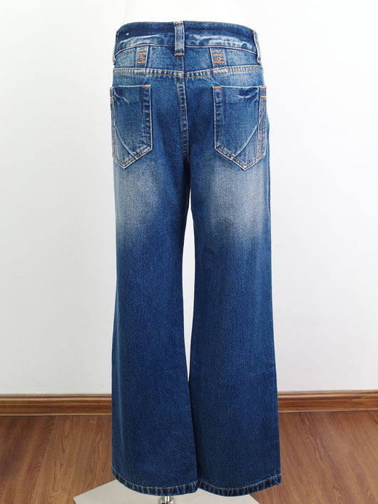Jeans Rectos Retro Cintura Baja Efecto Desgastado - Image 25