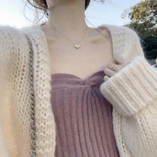 Cardigan Tejido Holgado y Minimalista para Mujer - Image 10