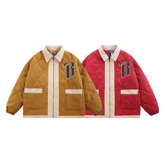 Abrigo Térmico Acolchado Hombre Estilo Retro Solapas Anchas - Image 7