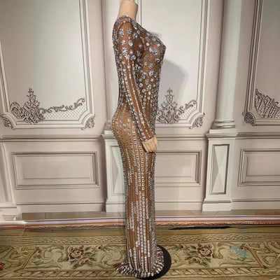 Vestido Brillante con Detalles de Diamante - Image 3