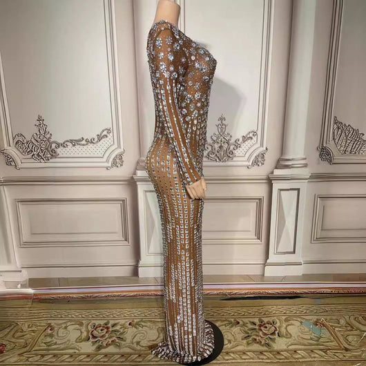 Vestido Brillante con Detalles de Diamante - Image 3