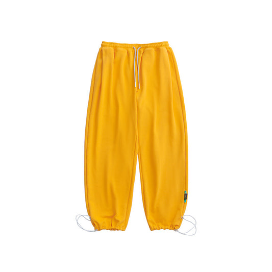 Pantalón de Buzo Holgado con Cordón en Colores Lisos - Image 2