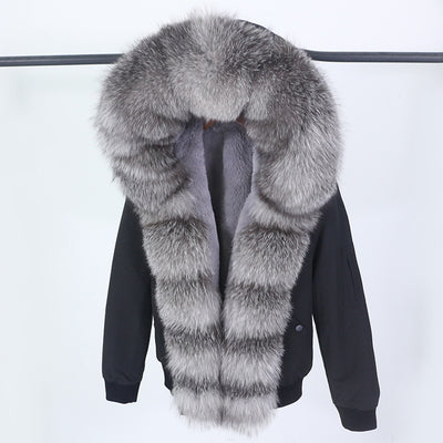Abrigo de Piel con Cuello Desmontable y Compartimento Interior para Mujer - Image 28