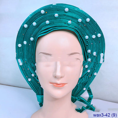 Turbante Trenzado Jacquard Perla Árabe para Mujer - Image 9