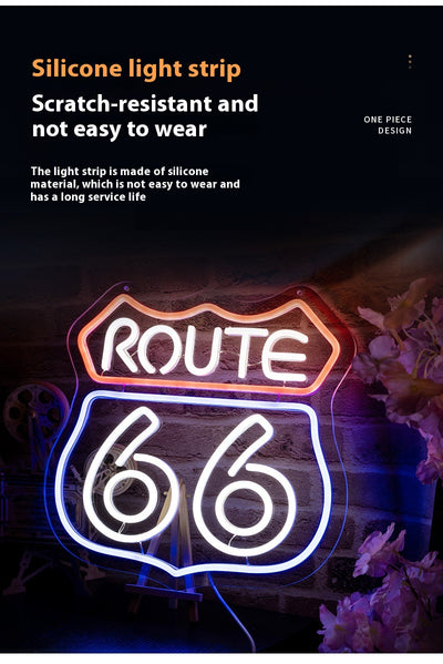 Letrero Neon LED Ruta 66 - Luz Creativa Decorativa - Image 8
