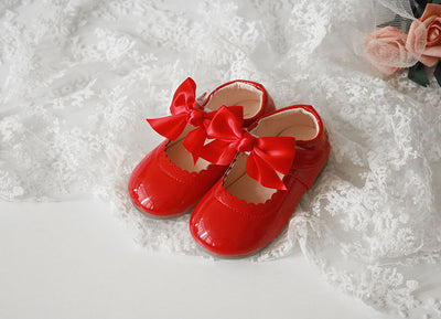 Zapatos de Tacón Bajo para Niñas con Moño - Cuero Elegante Primavera Otoño - Image 19