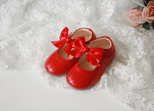Zapatos de Tacón Bajo para Niñas con Moño - Cuero Elegante Primavera Otoño - Image 19