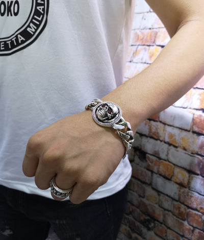 Pulsera de Plata Tailandesa S925 Vintage - Estilo Hipster para Hombre - Image 5