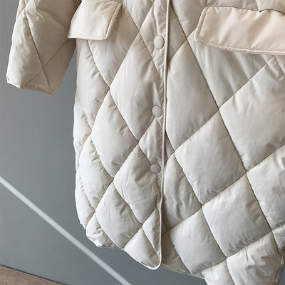 Chaqueta Acolchada para Mujer con Cuello de Piel y Diseño Rombo - Image 31