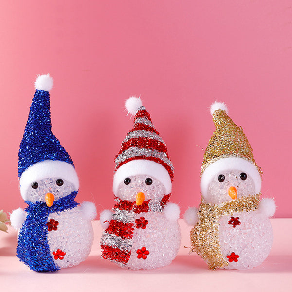 Muñeco de Nieve Navideño Luminoso con Partículas LED Multicolor