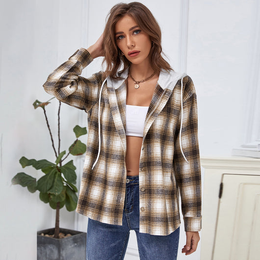 Camisa de Cuadros Retro Estilo Europeo y Americano para Mujer - Image 11