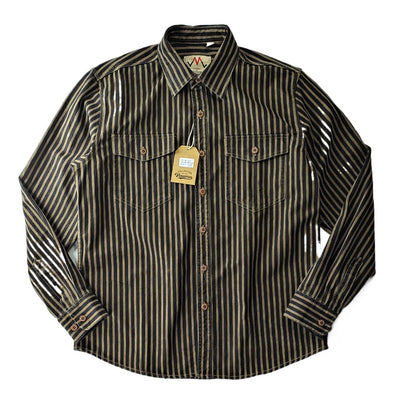 Camisa Casual de Algodón Vintage con Lavado Pesado para Hombre - Image 5