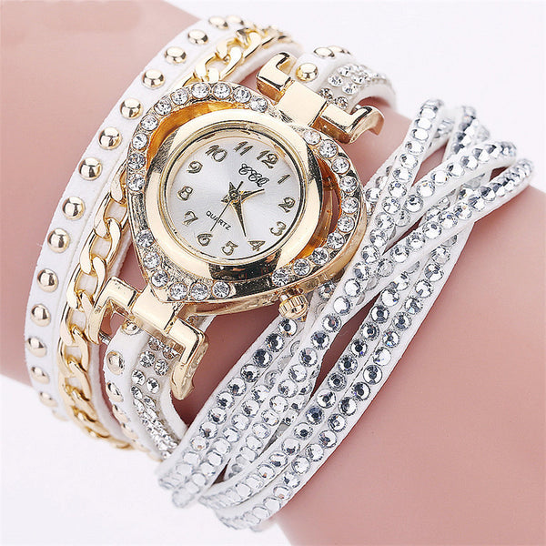 Reloj Pulsera Dama Redondo con Diamantes Love Dial