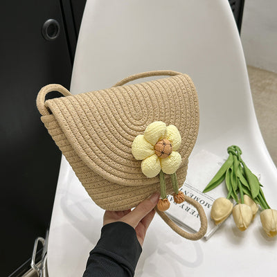 Bolsa de Paja con Flores para Mujer - Estilo Verano - Image 24