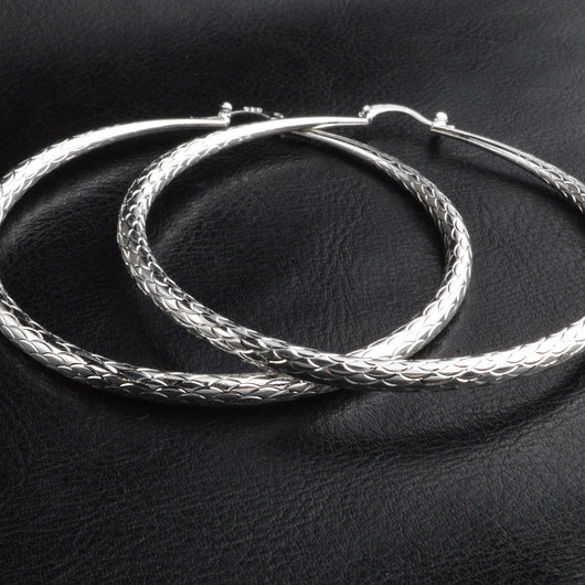 Aretes Circulares Retro con Patrón de Peces del Océano - Joyería Plateada Clásica - Image 7