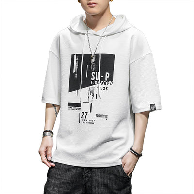 Sudadera casual con capucha y manga media - Image 8
