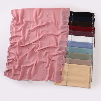 Pañuelo de Gasa de Perlas para Mujer - Elegancia Moderna