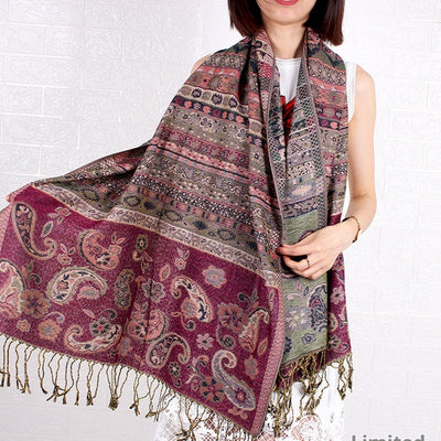 Pañoleta Térmica Jacquard de Cachemira para Aire Acondicionado y Protección Solar - Image 12