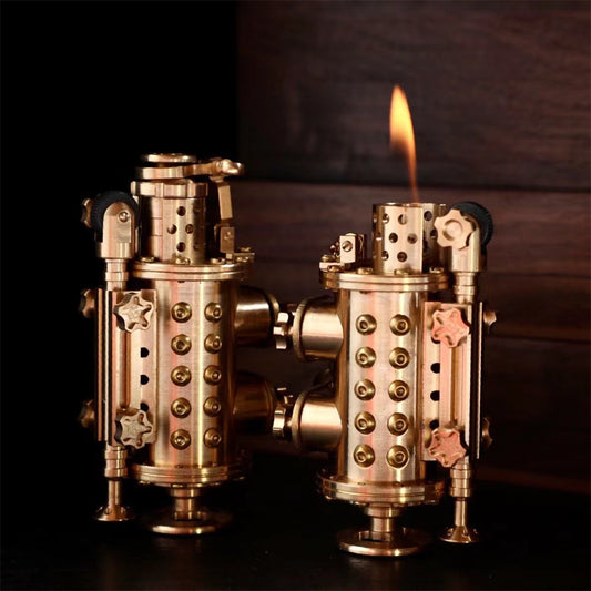 Encendedor Mecánico Steampunk de Cobre Puro Artesanal