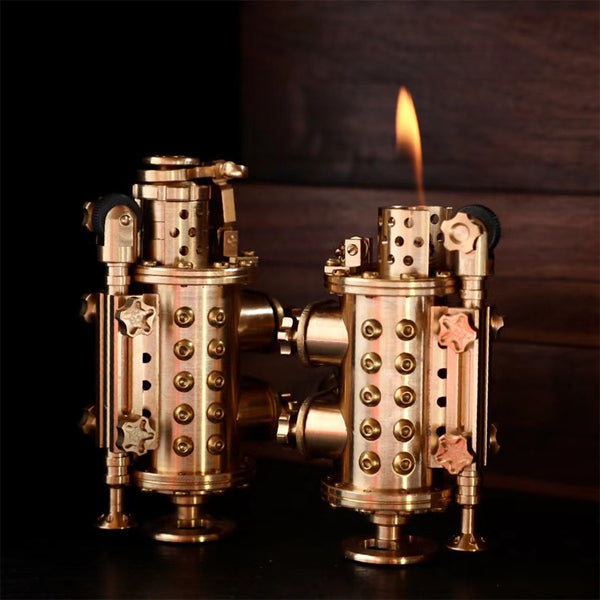 Encendedor Mecánico Steampunk de Cobre Puro Artesanal