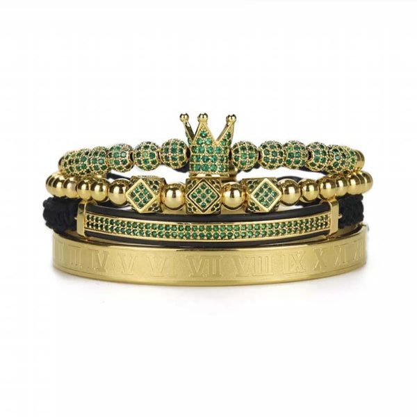 Pulsera Trenzada Poligonal con Letras Romanas - Image 6