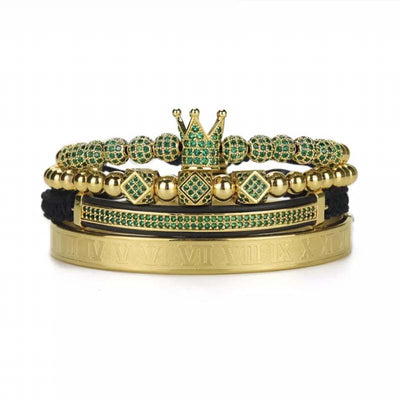 Pulsera Trenzada Poligonal con Letras Romanas - Image 6