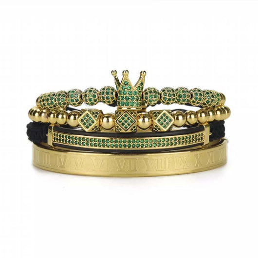 Pulsera Trenzada Poligonal con Letras Romanas - Image 6