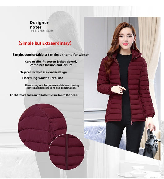 Chaqueta Acolchada de Plumas para Mujer Talla Grande Corte Slim - Image 11