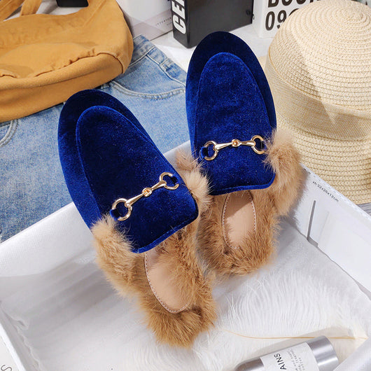 Pantuflas de Felpa con Pelaje de Conejo para Mujer - Cómodas y Versátiles - Image 5