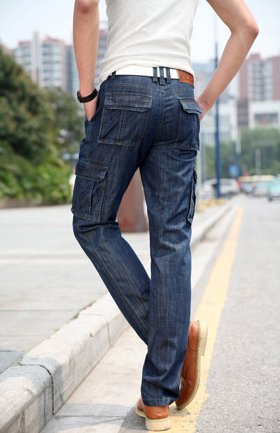 Pantalones de Trabajo Hombre Corte Recto Bolsillos Múltiples - Image 9