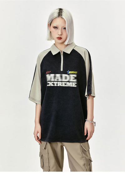 Polo Retro con Contraste de Colores y Estampado de Letras - Image 12