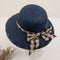 Sombrero de Paja Coreano con Moño - Protección Solar Elegante