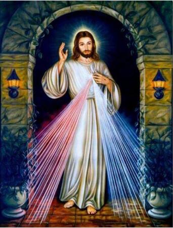 Cuadro de Pintura de Diamantes Jesús - Mosaico Religioso con Cruz - Image 8