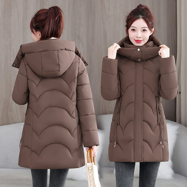 Abrigo Acolchado de Algodón Suelto Talla Pequeña Premium