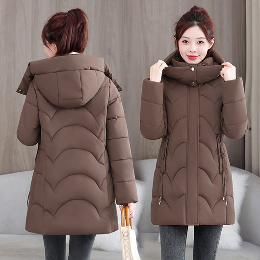 Abrigo Acolchado de Algodón Suelto Talla Pequeña Premium