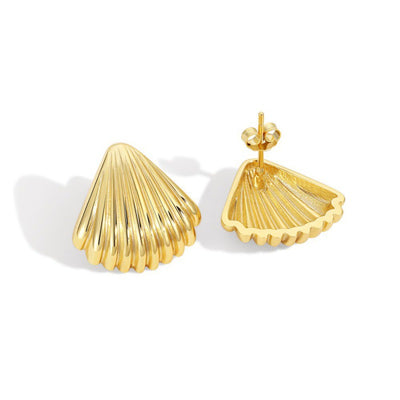 Aretes de Plata Esterlina 925 Diseño Concha para Mujer - Image 3