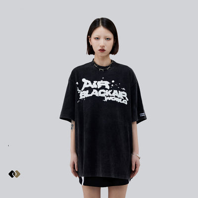 Camiseta Casual Unisex con Alfabeto Graffiti Retro y Diseño Personalizado - Image 12