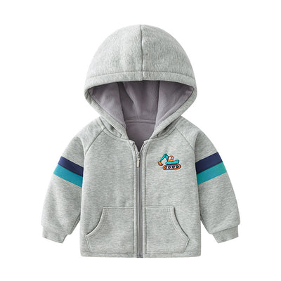 Chaqueta Infantil de Terciopelo Acolchada con Bordados Animados - Image 2