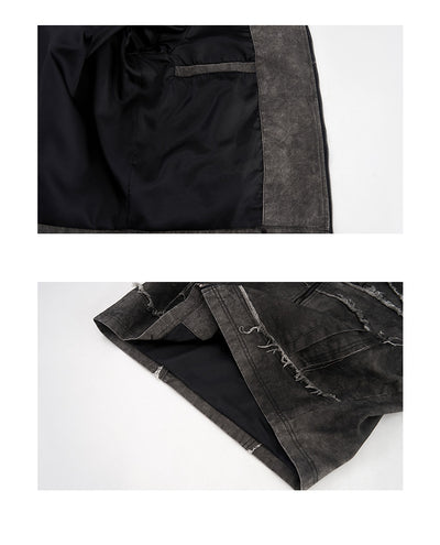 Chaqueta Denim Gris Acolchada con Hombros Reforzados - Image 6