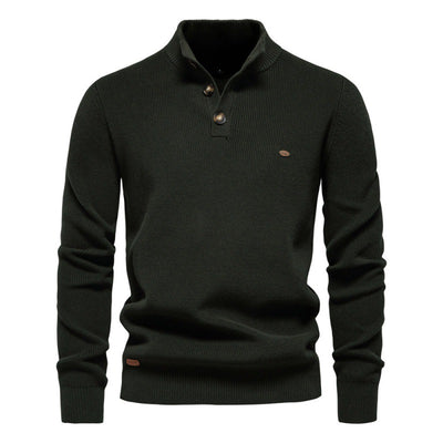 Suéter Business Cuello Alto Hombre - Tejido Premium Liso Casual - Image 8